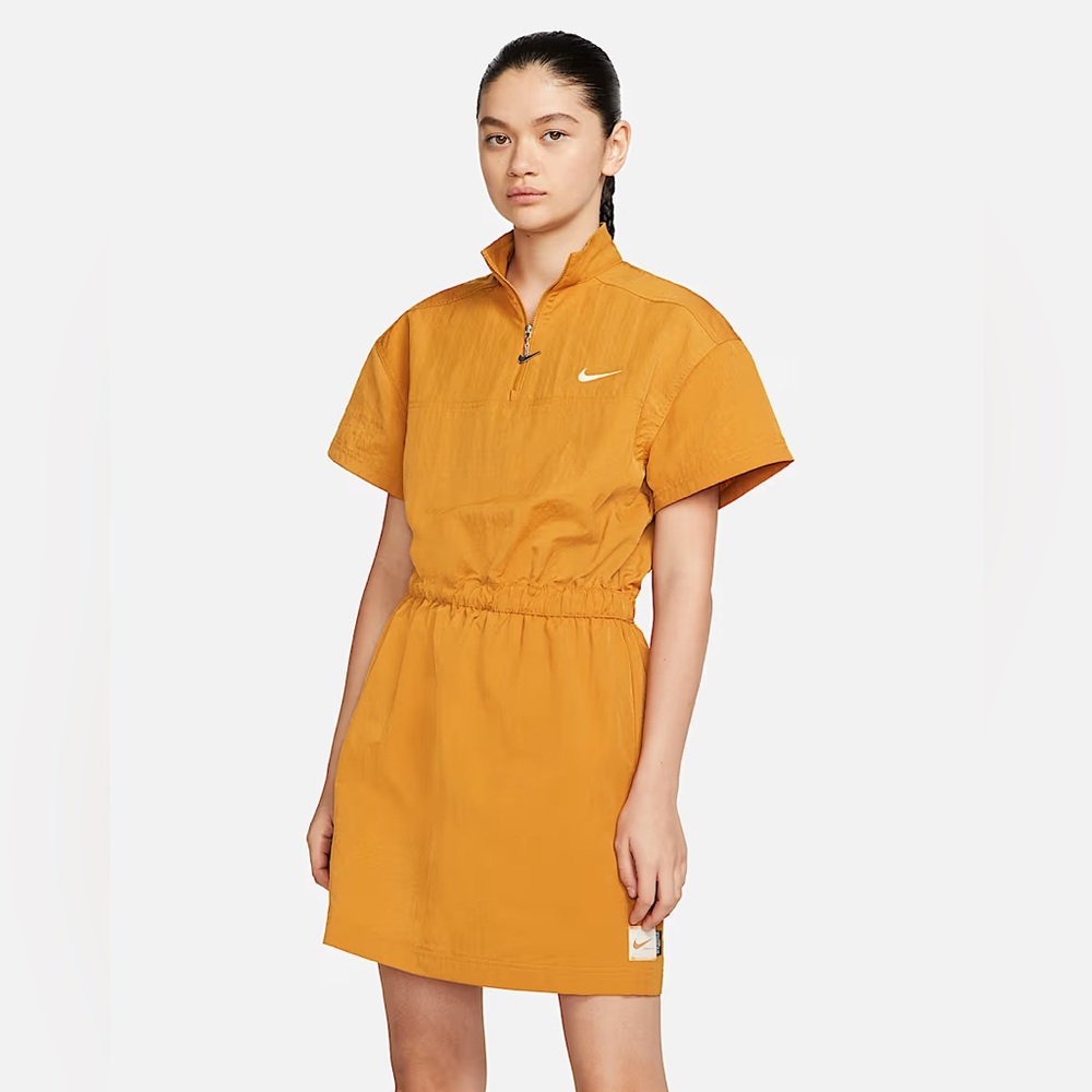 Nike Tangerine Quarter-Zip Dress